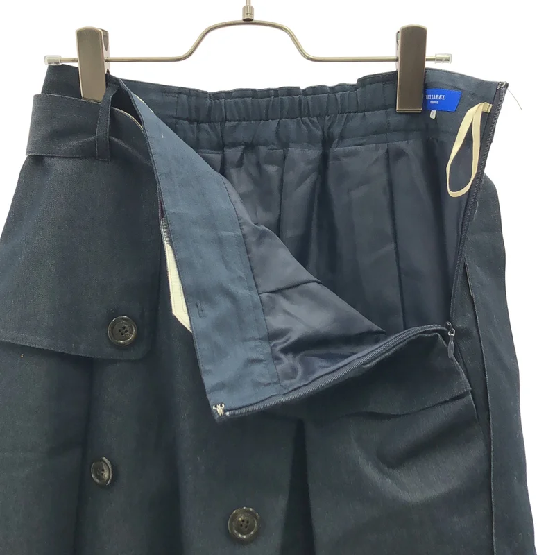 BURBERRY BLUE LABEL / バーバリーブルーレーベル | コットン トレンチデザイン ロングスカート | 38 | レディース