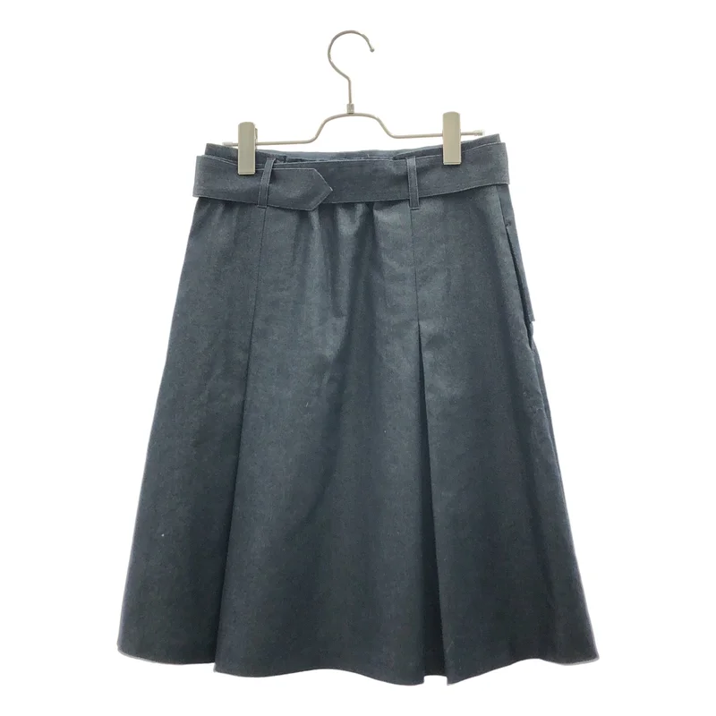 BURBERRY BLUE LABEL / バーバリーブルーレーベル | コットン トレンチデザイン ロングスカート | 38 | レディース