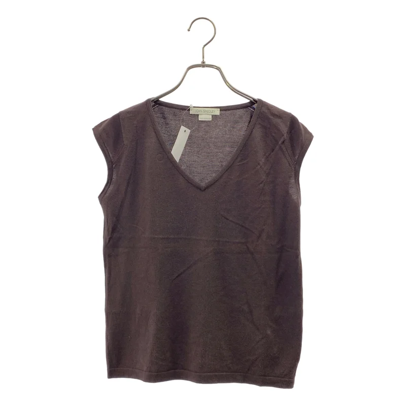 JOHN SMEDLEY / ジョンスメドレー | コットン ノースリーブニット タンクトップ | S | レディース