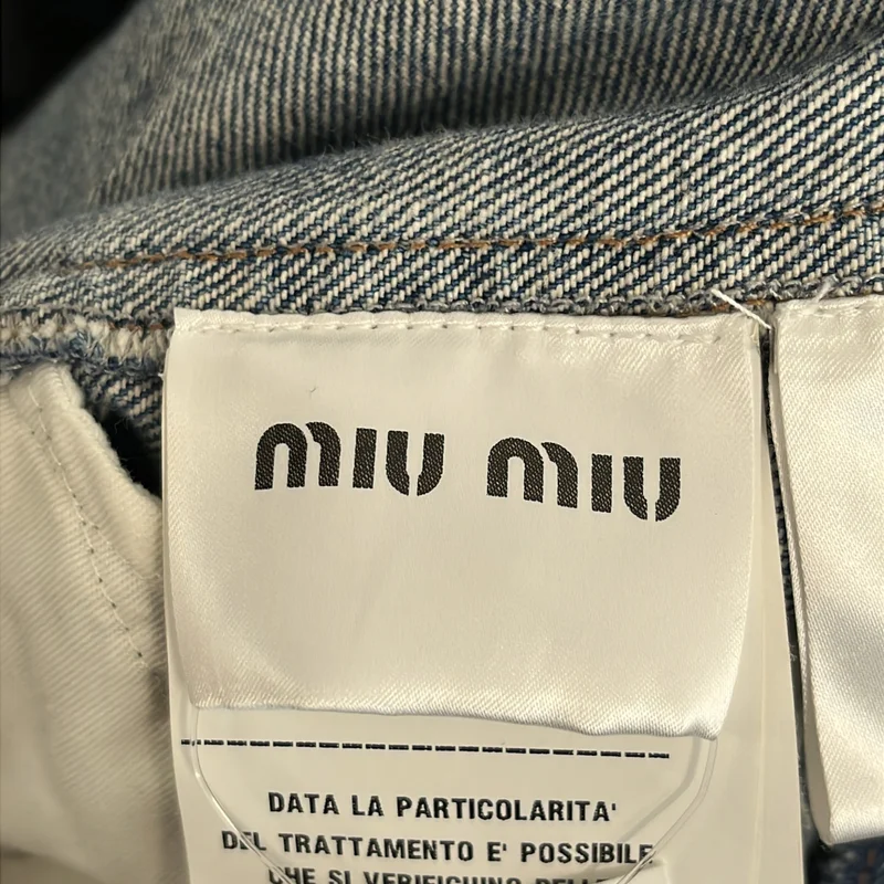 miu miu / ミュウミュウ | ロゴプリント デニム オーバーオール | 27 | レディース