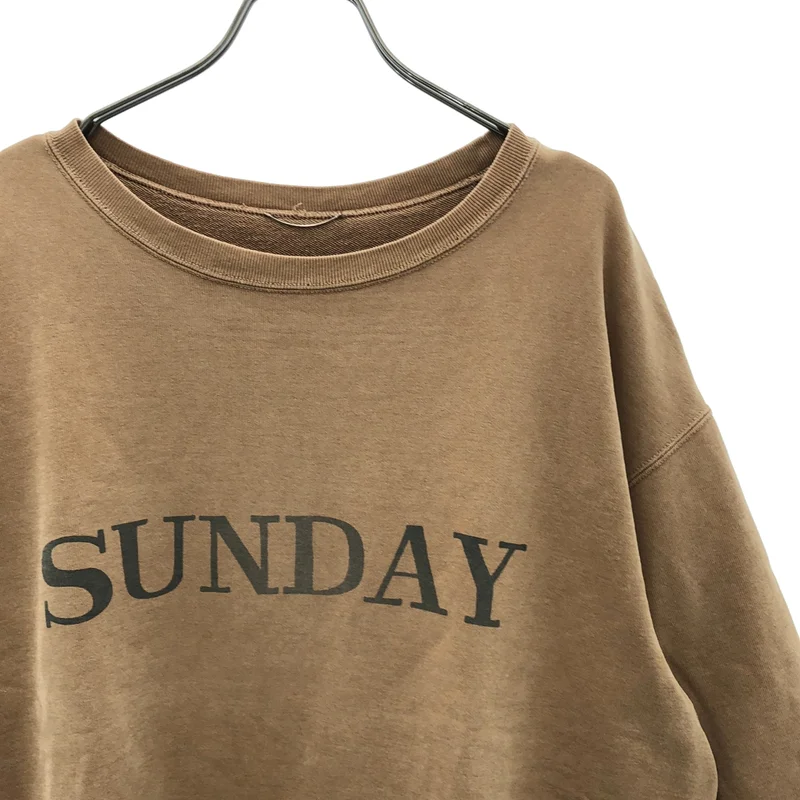 journal standard luxe / ジャーナルスタンダードラックス | ユーズド加工 SUNDAY プリント スウェットTシャツ |