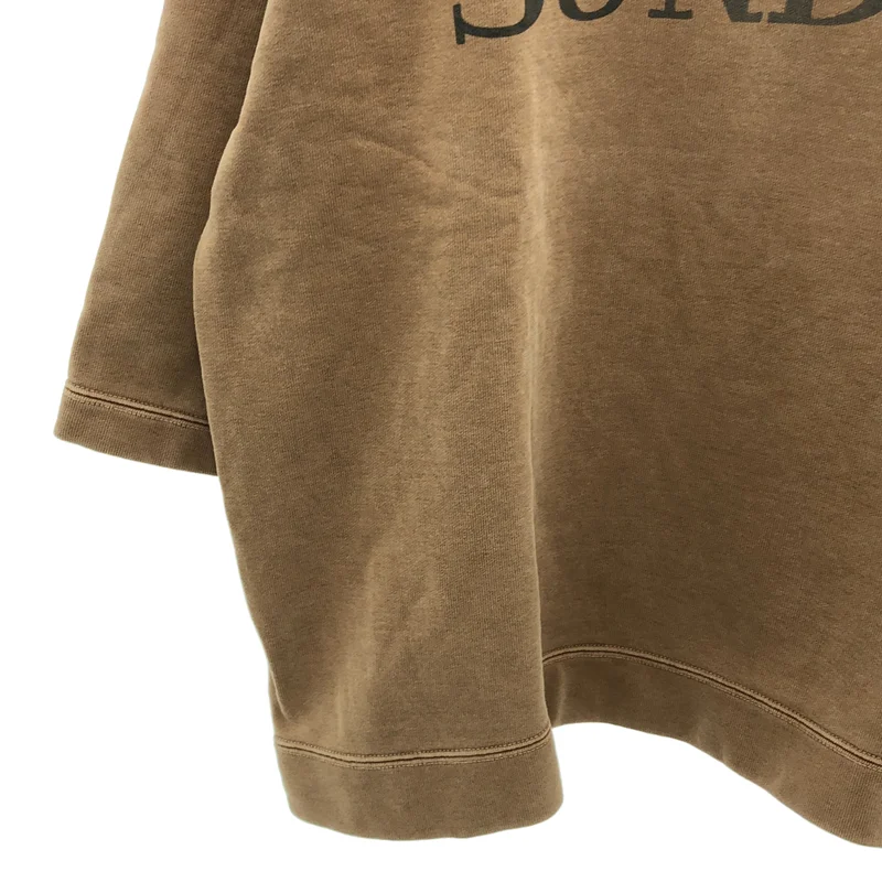 journal standard luxe / ジャーナルスタンダードラックス | ユーズド加工 SUNDAY プリント スウェットTシャツ |