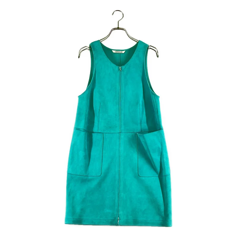 AURALEE / オーラリー | 2025AW | LAMB SUEDE ZIP MINI DRESS / 羊革 ラムレザー スエード ジップ ワンピース | 0 | レディース
