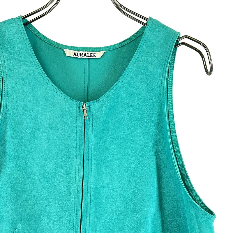 AURALEE / オーラリー | 2025AW | LAMB SUEDE ZIP MINI DRESS / 羊革 ラムレザー スエード ジップ ワンピース | 0 | レディース