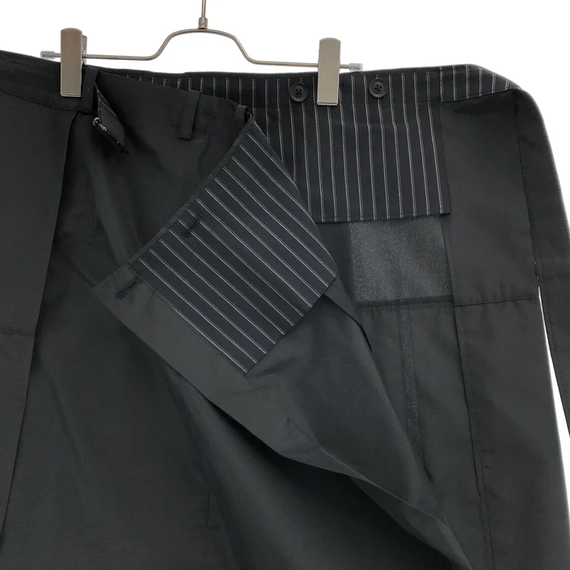 YOHJI YAMAMOTO POUR HOMME / ヨウジヤマモトプールオム | 2024AW | タフタ プリーツ ラップスカート | 3 | メンズ