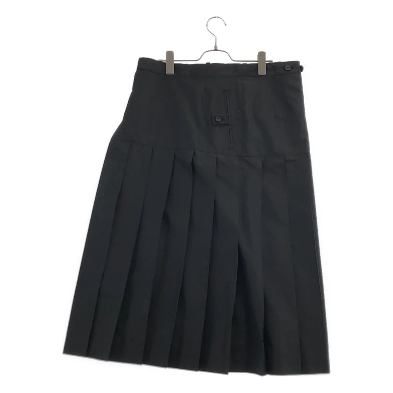 YOHJI YAMAMOTO POUR HOMME / ヨウジヤマモトプールオム | 2024AW | タフタ プリーツ ラップスカート | 3 | メンズ