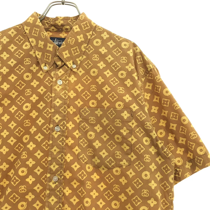 STUSSY / ステューシー | 1990s | モノグラム半袖シャツ | M | メンズ