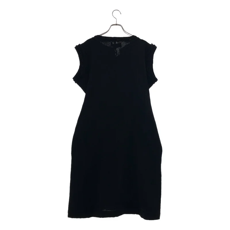 tricot COMME des GARCONS / トリココムデギャルソン | 2015AW | 縮絨加工 ウール フリルドッキング スリーブレス ワンピース | M | レディース
