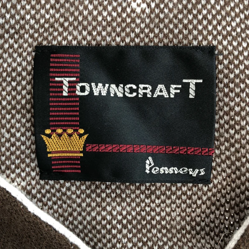 TOWN CRAFT / タウンクラフト | JAQUARD CARDIGAN 牛柄 Vネック カーディガン | large(42-44) | メンズ