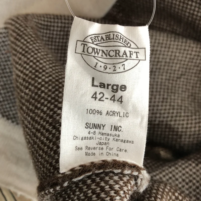 TOWN CRAFT / タウンクラフト | JAQUARD CARDIGAN 牛柄 Vネック カーディガン | large(42-44) | メンズ