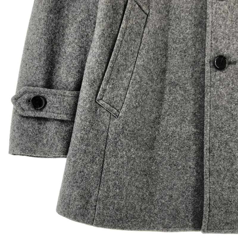 BLACK LABEL CRESTBRIDGE / ブラックレーベル・クレストブリッジ | グレー | ウールブレンド スタンドカラー コート | L | メンズ