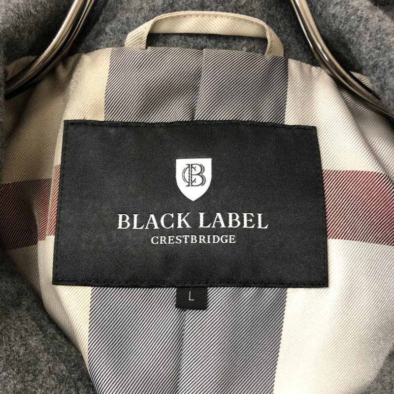 BLACK LABEL CRESTBRIDGE / ブラックレーベル・クレストブリッジ | グレー | ウールブレンド スタンドカラー コート | L | メンズ