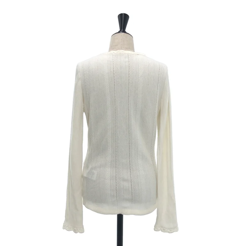 AMERI / アメリ | UND PIN TUCK LACE LIKE KNIT TOP カーディガン | F | レディース