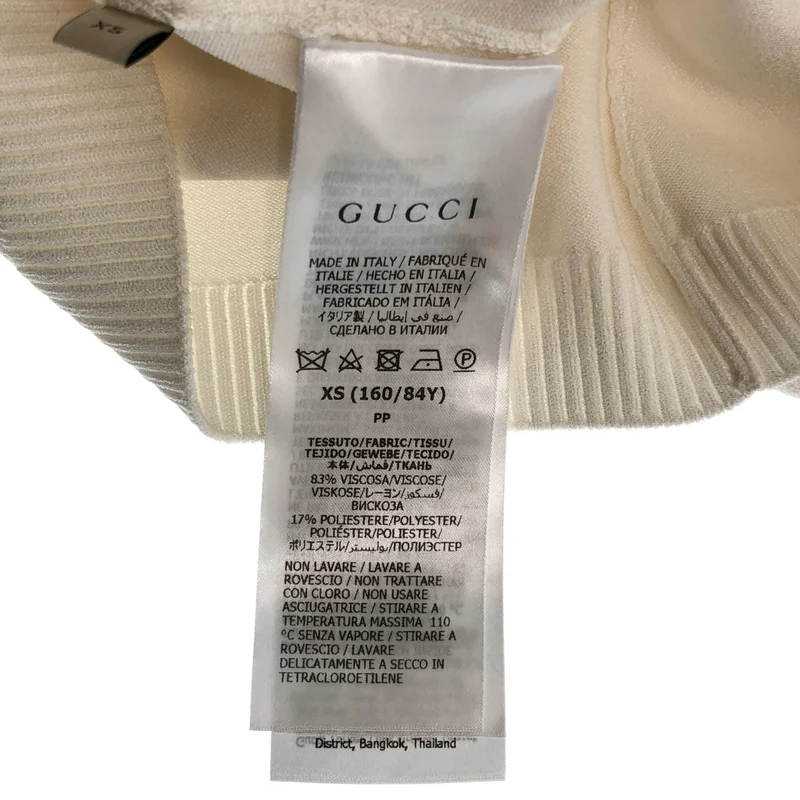 GUCCI / グッチ | バックロゴ ノースリーブニット | XS | レディース