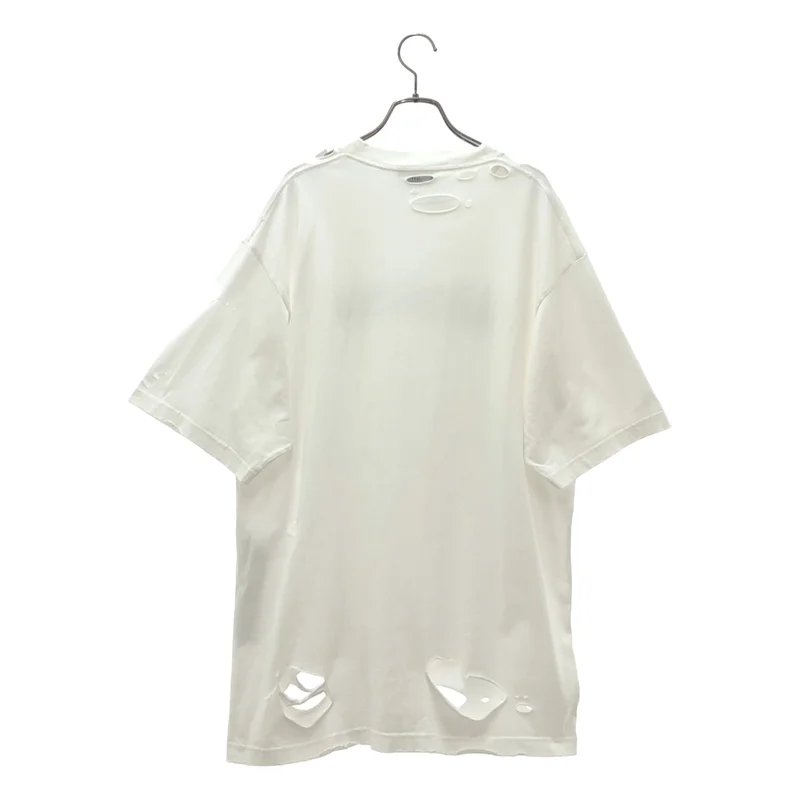 BALENCIAGA / バレンシアガ | デストロイ ロゴプリント Tシャツ_半袖 651795 TKVB8 | XXS | メンズ