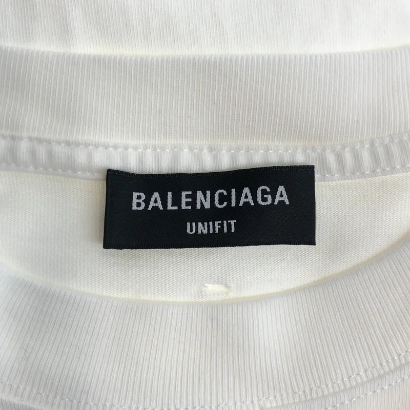 BALENCIAGA / バレンシアガ | デストロイ ロゴプリント Tシャツ_半袖 651795 TKVB8 | XXS | メンズ