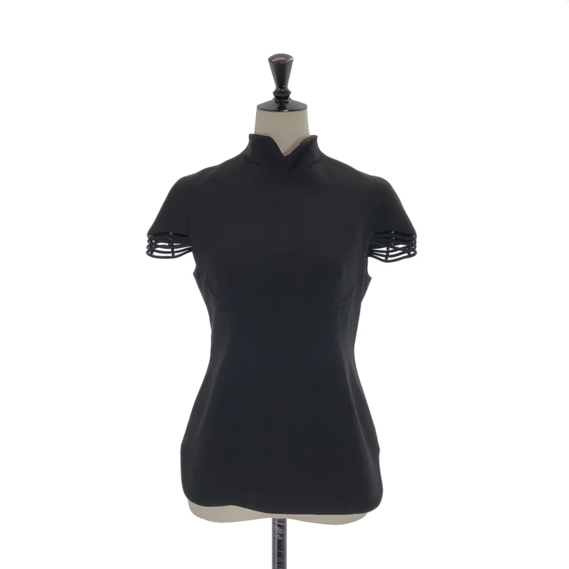 Mame Kurogouchi / マメクロゴウチ | 2023SS | Stretched Traicetate Basket Pattern Top バスケットパターン カットソー | 1 | レディース