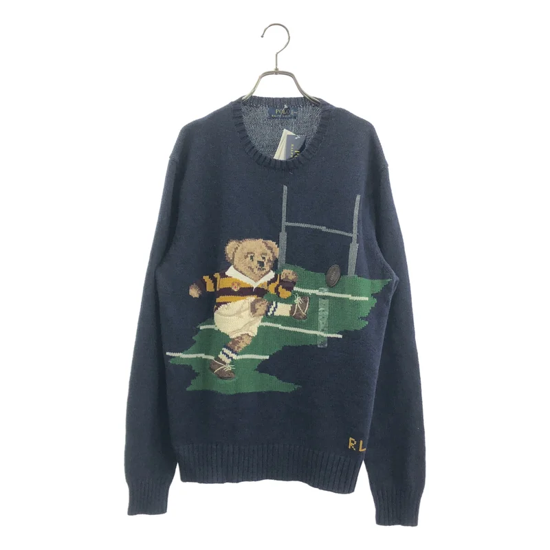 POLO RALPH LAUREN / ポロラルフローレン | コットン リネン ポロベア ニット | M | メンズ