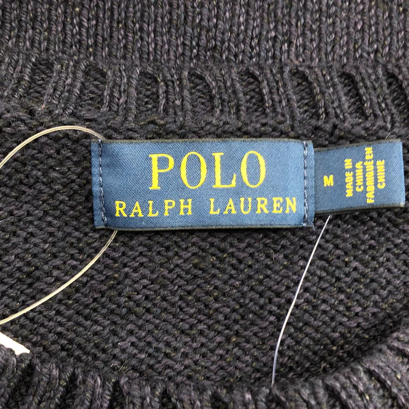 POLO RALPH LAUREN / ポロラルフローレン | コットン リネン ポロベア ニット | M | メンズ