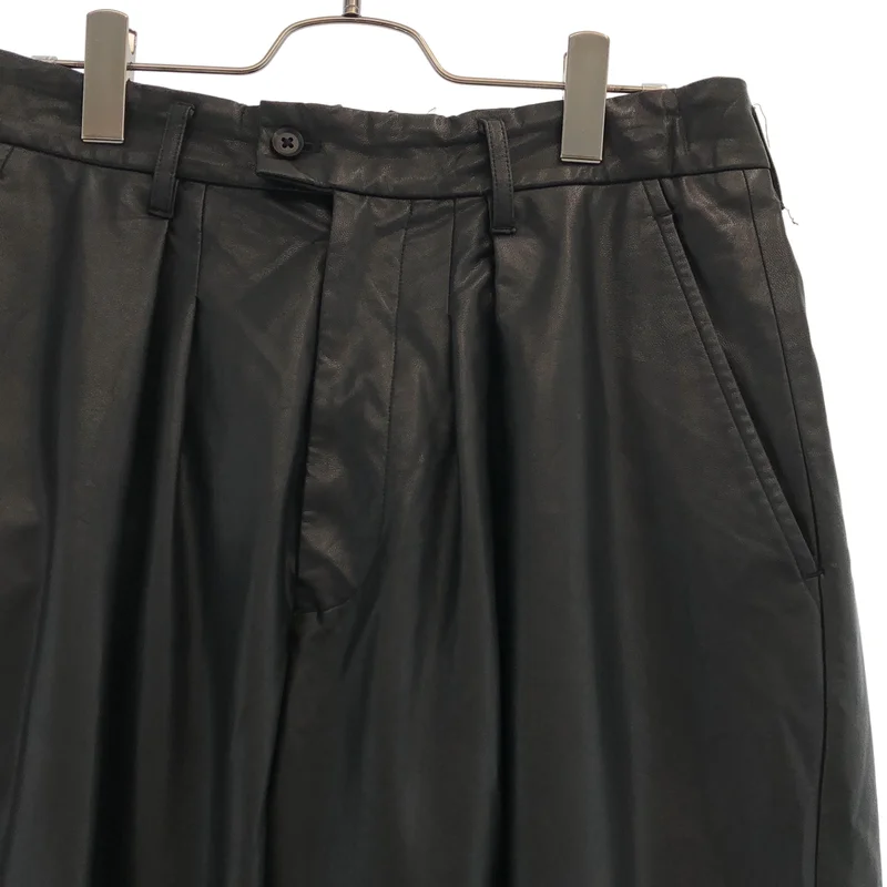 stein / シュタイン | WIDE TAPERED TROUSERS LEATHER / フェイクレザー ワイドテーパードパンツ | M | メンズ