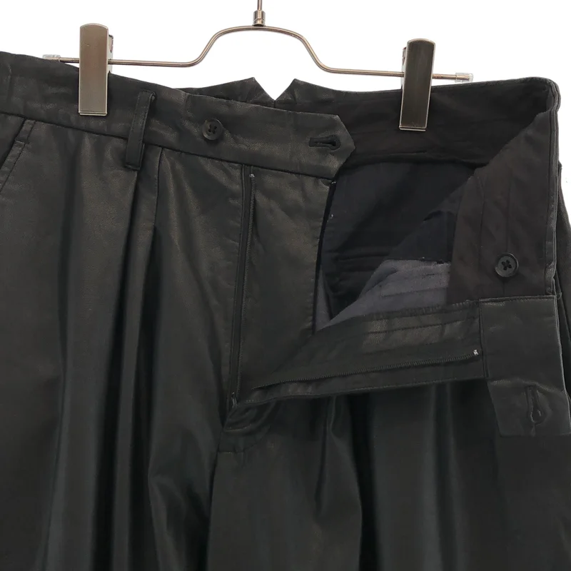 stein / シュタイン | WIDE TAPERED TROUSERS LEATHER / フェイクレザー ワイドテーパードパンツ | M | メンズ