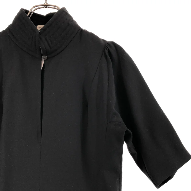 DRIES VAN NOTEN / ドリスヴァンノッテン | ウール スタンドカラー ショートスリーブ ワンピース | 36 | レディース