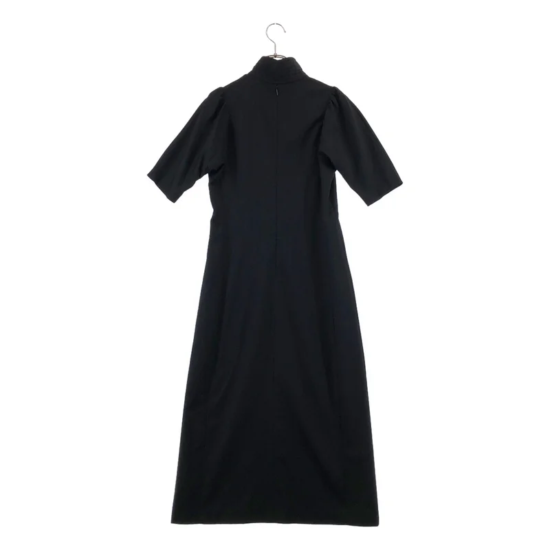 DRIES VAN NOTEN / ドリスヴァンノッテン | ウール スタンドカラー ショートスリーブ ワンピース | 36 | レディース