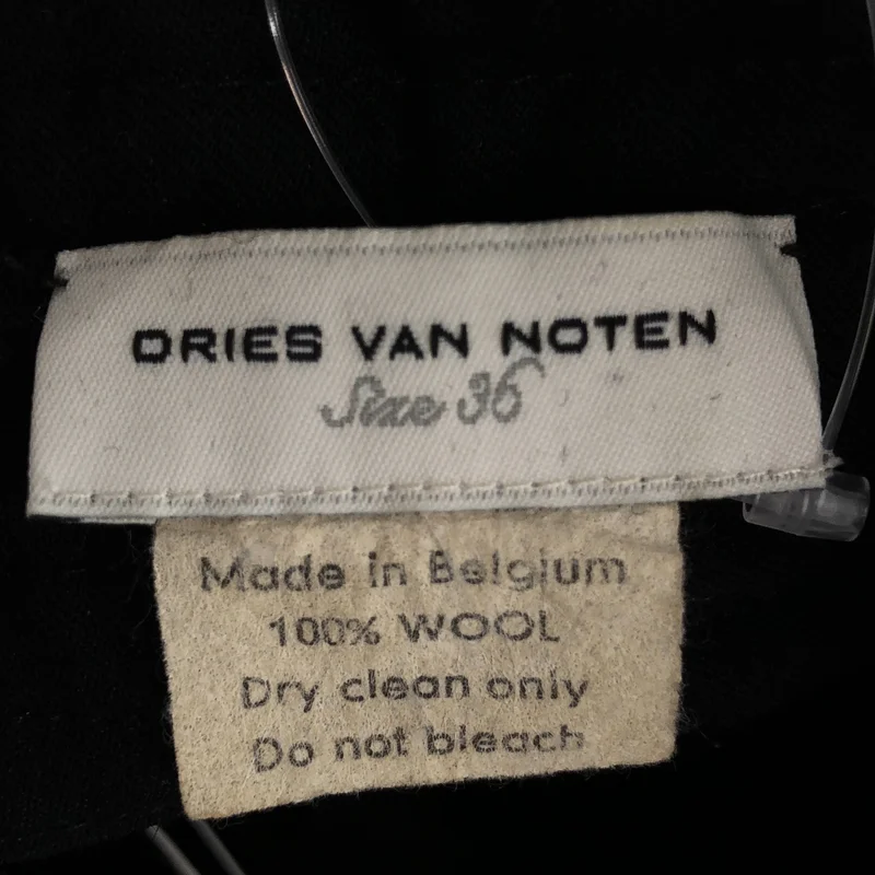 DRIES VAN NOTEN / ドリスヴァンノッテン | ウール スタンドカラー ショートスリーブ ワンピース | 36 | レディース