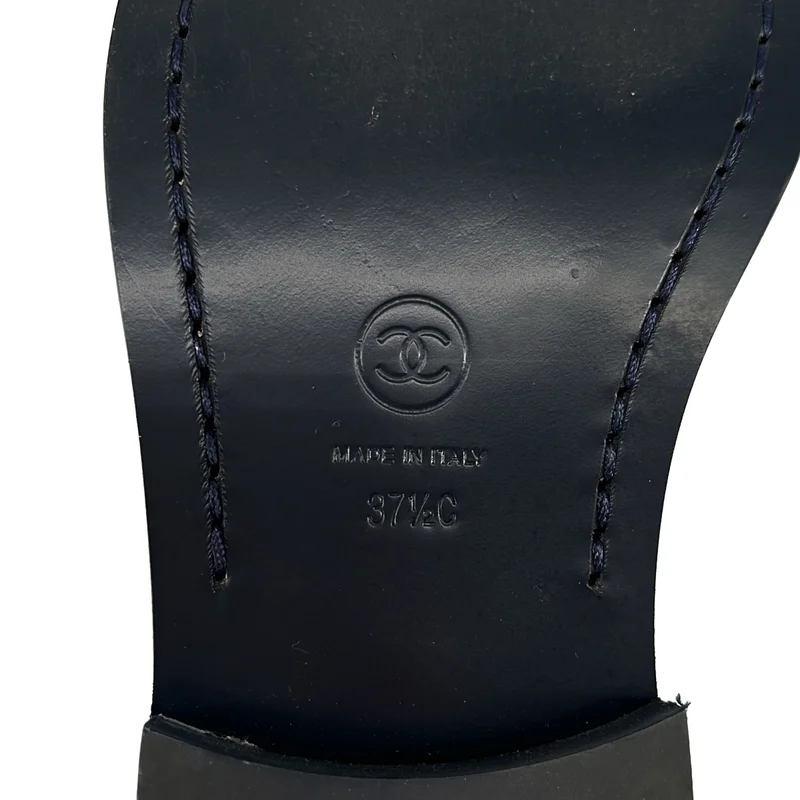 CHANEL / シャネル | ココマーク レザー バイカラー ローファ | 37 1/2 | レディース