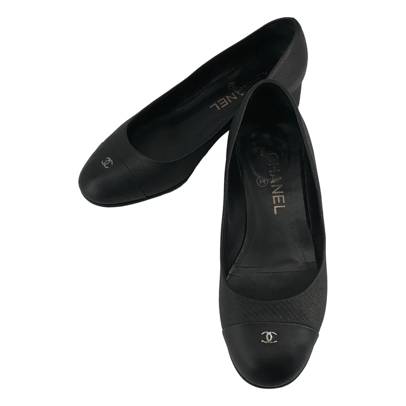 CHANEL / シャネル | ココマーク チャンキーヒールパンプス | 36 1/2 | レディース