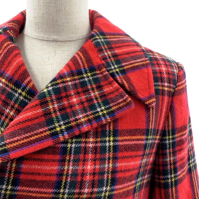 JUNYA WATANABE COMME des GARCONS / ジュンヤワタナベ | 2010AW | ウール タータンチェック ダブルジャケット / 総裏地 | XS | レディース