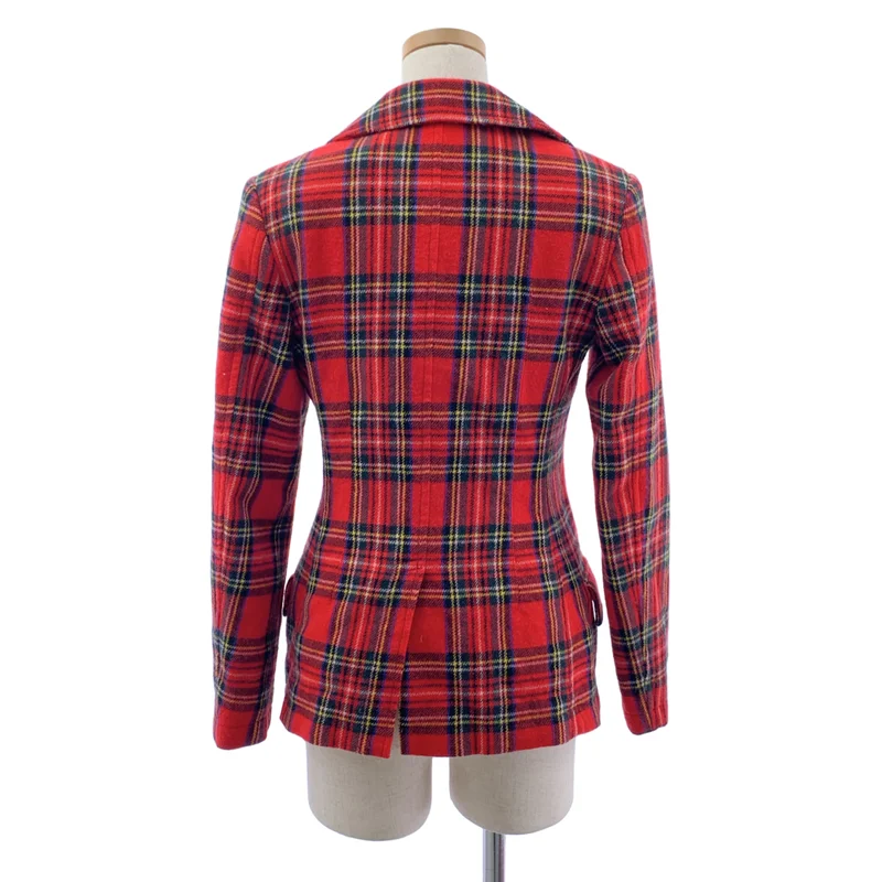 JUNYA WATANABE COMME des GARCONS / ジュンヤワタナベ | 2010AW | ウール タータンチェック ダブルジャケット / 総裏地 | XS | レディース