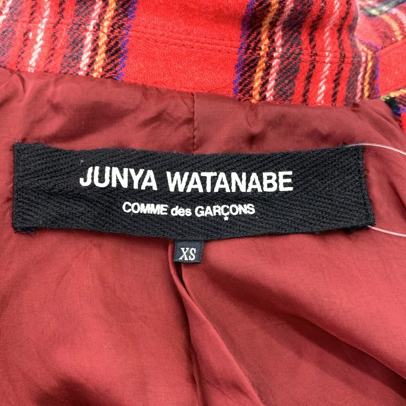 JUNYA WATANABE COMME des GARCONS / ジュンヤワタナベ | 2010AW | ウール タータンチェック ダブルジャケット / 総裏地 | XS | レディース