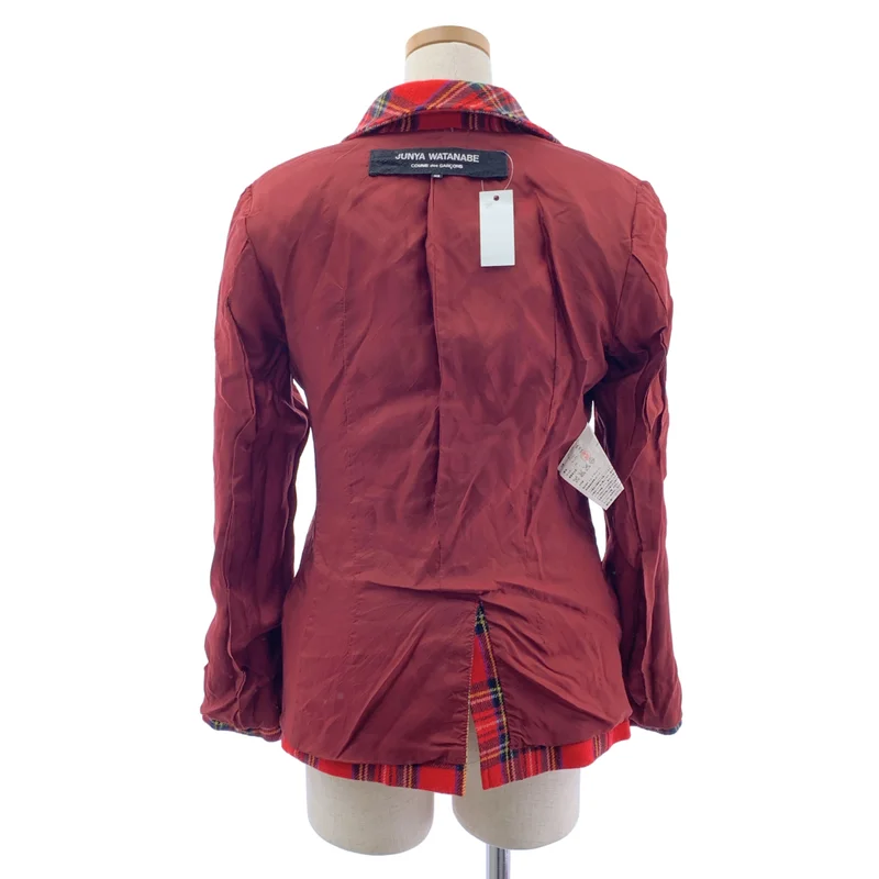 JUNYA WATANABE COMME des GARCONS / ジュンヤワタナベ | 2010AW | ウール タータンチェック ダブルジャケット / 総裏地 | XS | レディース