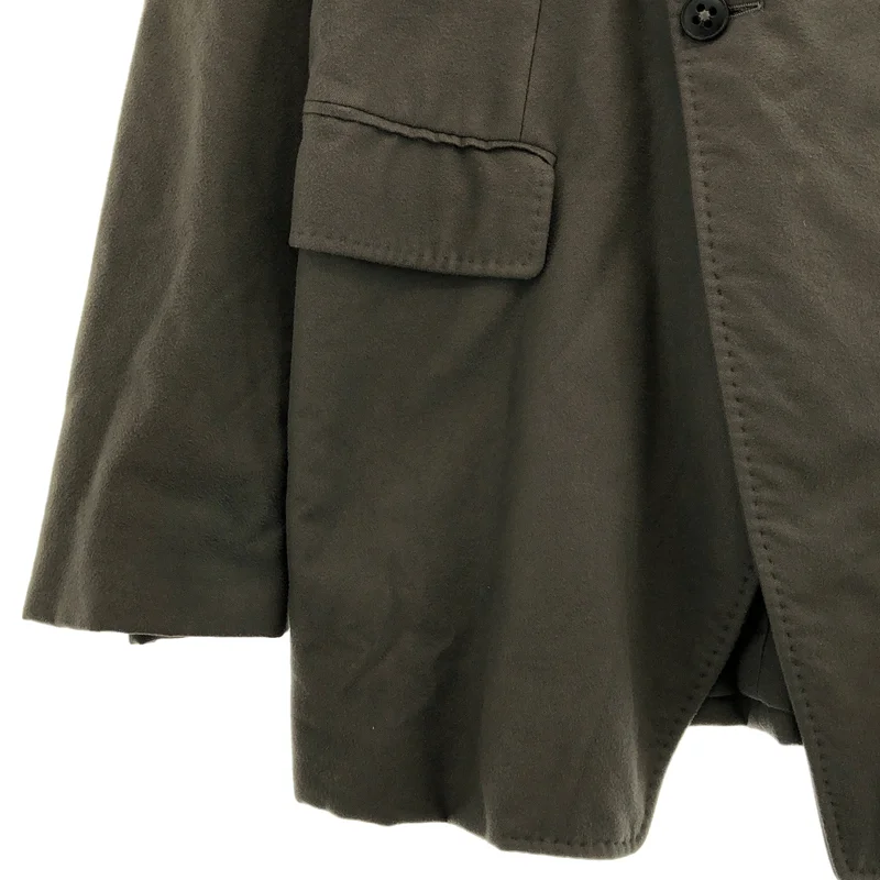 ANN DEMEULEMEESTER / アンドゥムルメステール | モールスキン ダブルブレスト フーデッドコート | M | メンズ