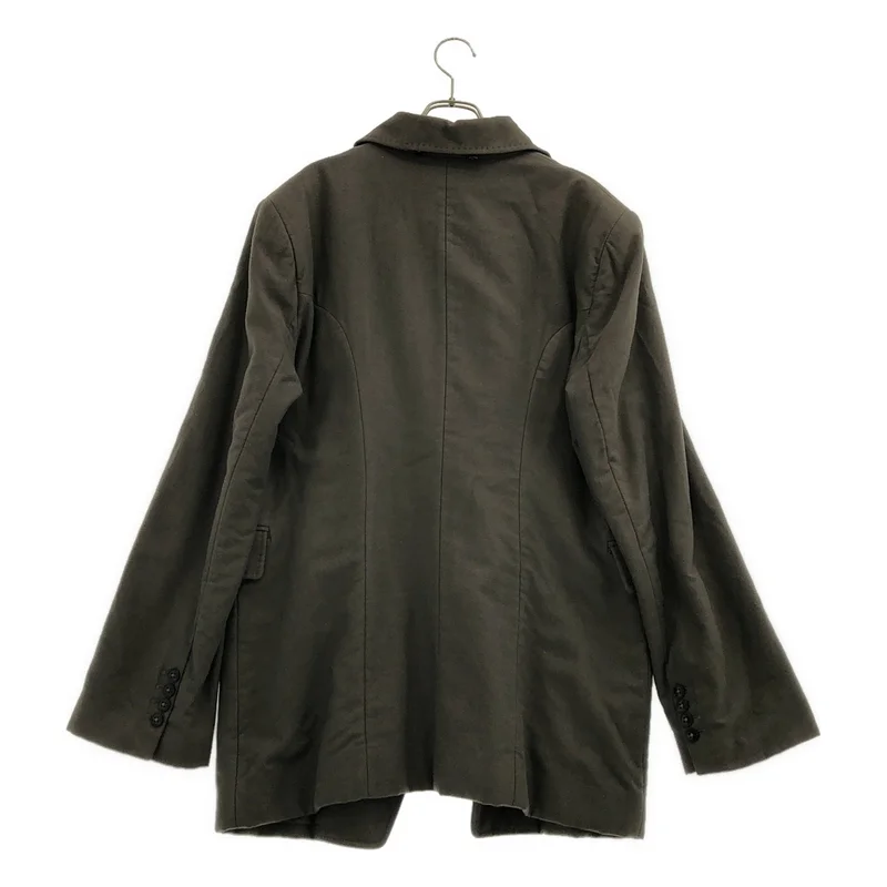 ANN DEMEULEMEESTER / アンドゥムルメステール | モールスキン ダブルブレスト フーデッドコート | M | メンズ