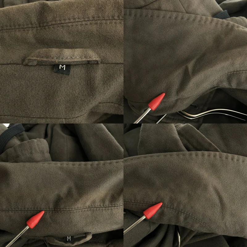 ANN DEMEULEMEESTER / アンドゥムルメステール | モールスキン ダブルブレスト フーデッドコート | M | メンズ