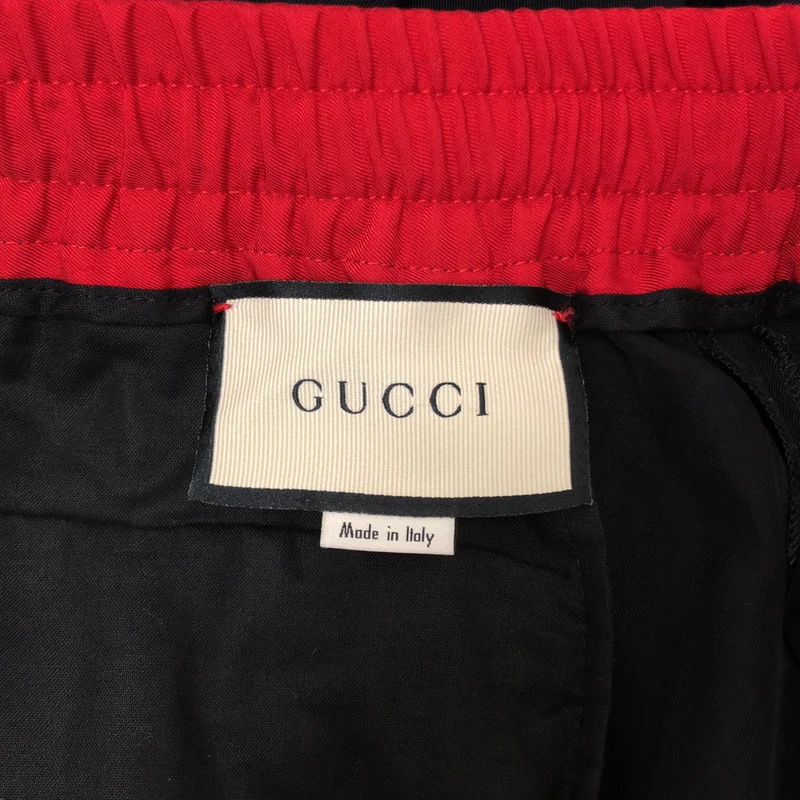 GUCCI / グッチ | アセテート サイドロゴライン パンツ | 46 | メンズ