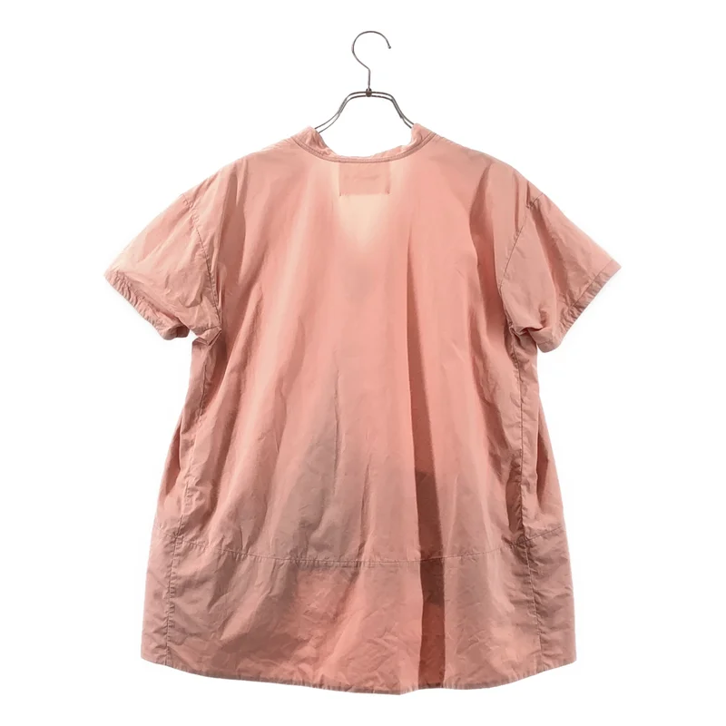 JIL SANDER / ジルサンダー | 2023SS | コットン Vネック 半袖ブラウス | 34 | レディース