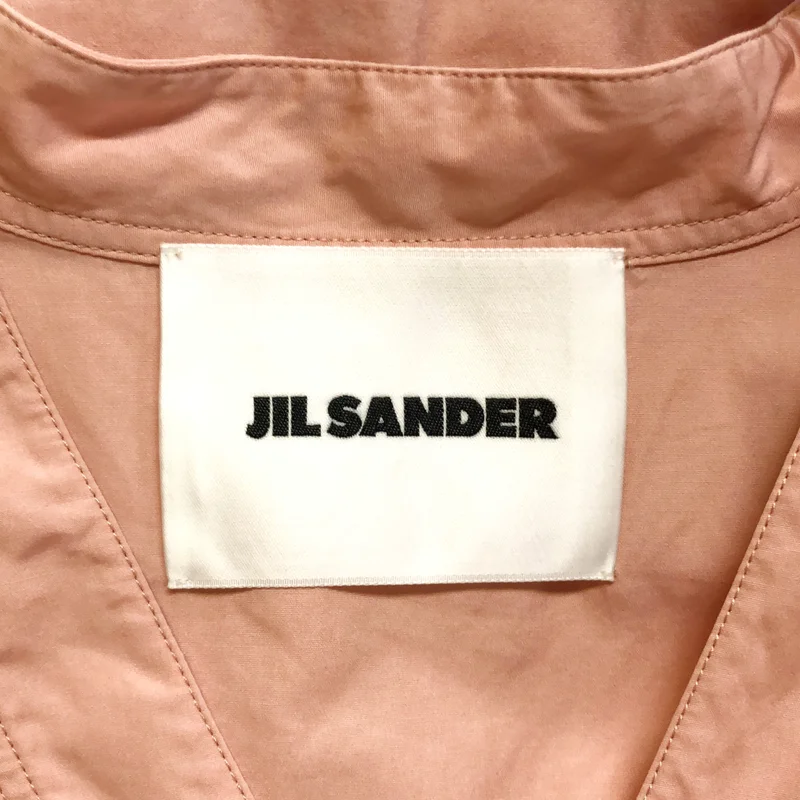JIL SANDER / ジルサンダー | 2023SS | コットン Vネック 半袖ブラウス | 34 | レディース
