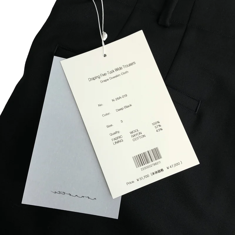 nonnotte / ノノット | Draping Five-Tuck Wide Trousers パンツ | 3 | レディース