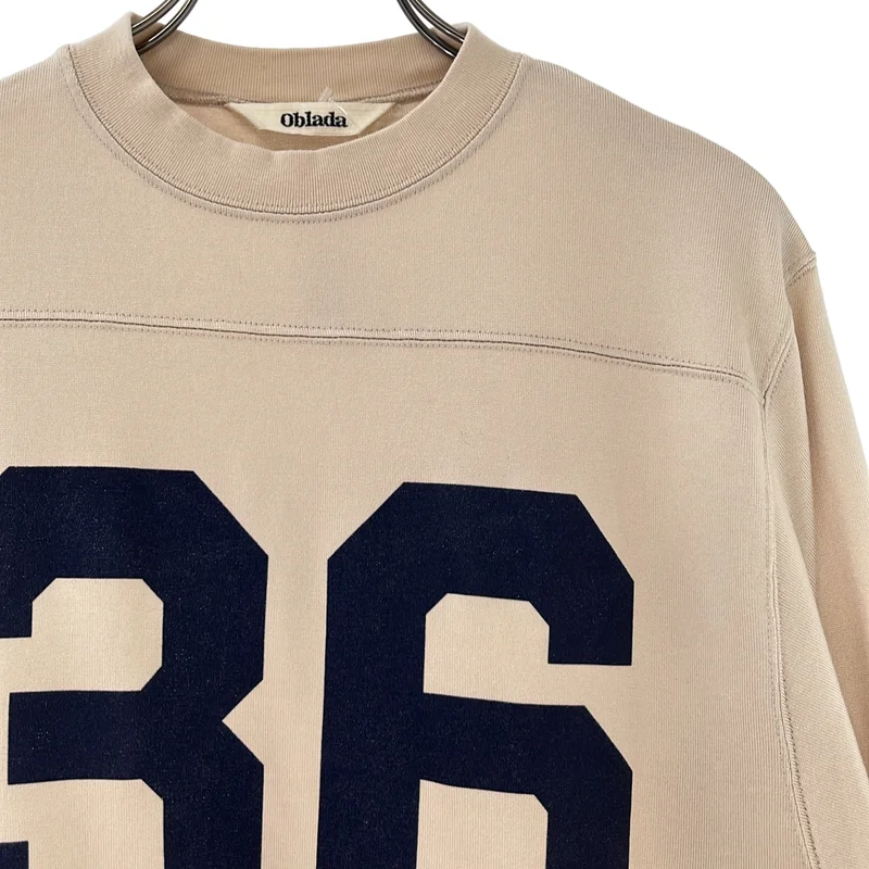 oblada / オブラダ | 2026SS | × ADAM ET ROPE / FOOTBALL TEE / 別注 フットボール プリントTシャツ | F | レディース