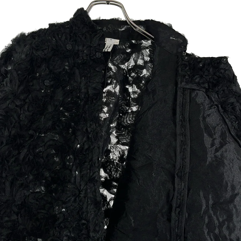COMME des GARCONS COMME des GARCONS / コムコム | 2025AW | チュール サイドスリット チャイナジャケット | S | レディース