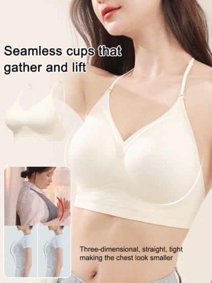 『Brelira』Invisible Skin-Friendly Minimizing Bra Wireless Seamless Bra Multi-Way Wear Anti-Sagging Support Comfortable Everyday Underwear