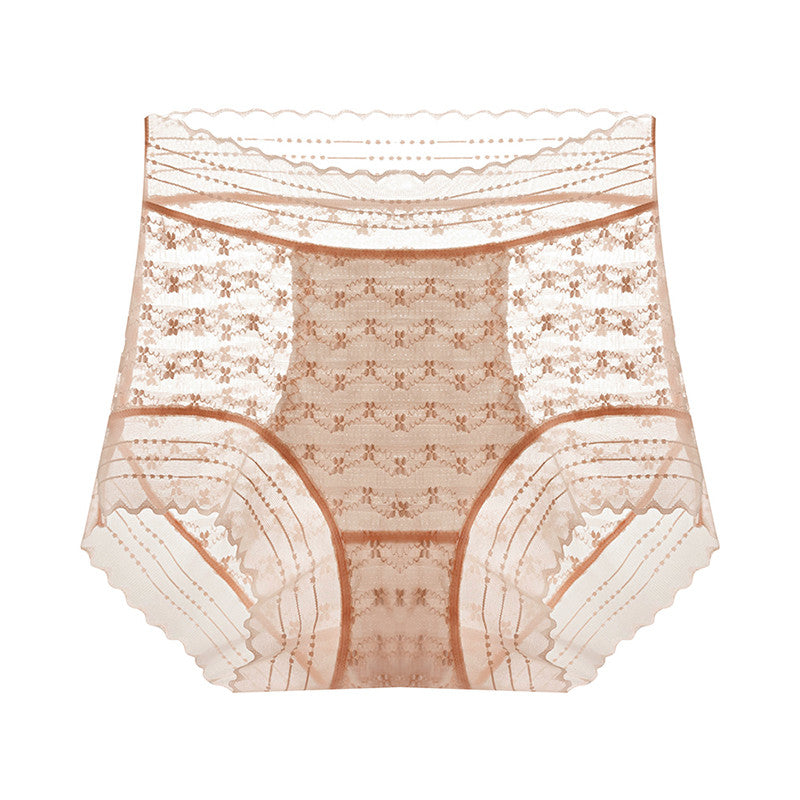 『Brelira』High Waist Lace Panties Tummy Control Seamless Breathable Panty Hip Lift Skin-Friendly Sexy Women Underwear