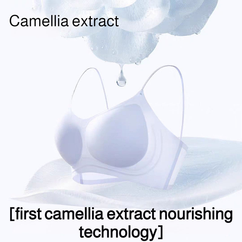 『Brelira』0.1cm Ultra-Thin Ice Silk Bra Seamless Wireless Underwear Comfort Breathable Beauty Back Push Up Bra Lingerie