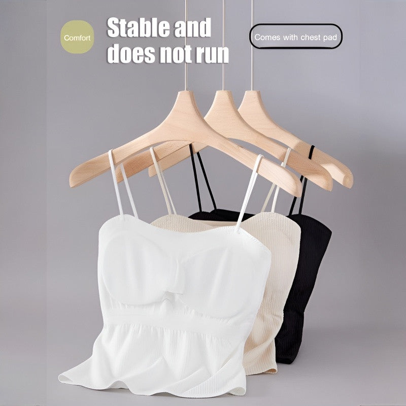 『Brelira』15000 People PraiseStretch Slim Fit Camisole Top Women Integrated Beautiful Back Bra Pad Inner Wear Seamless Anti-Slip Breathable Tank Tops 40-80kg
