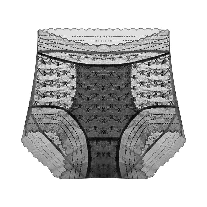 『Brelira』High Waist Lace Panties Tummy Control Seamless Breathable Panty Hip Lift Skin-Friendly Sexy Women Underwear
