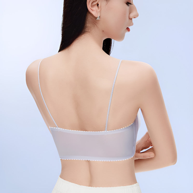 『Brelira』0.1cm Ultra-Thin Ice Silk Bra Seamless Wireless Underwear Comfort Breathable Beauty Back Push Up Bra Lingerie