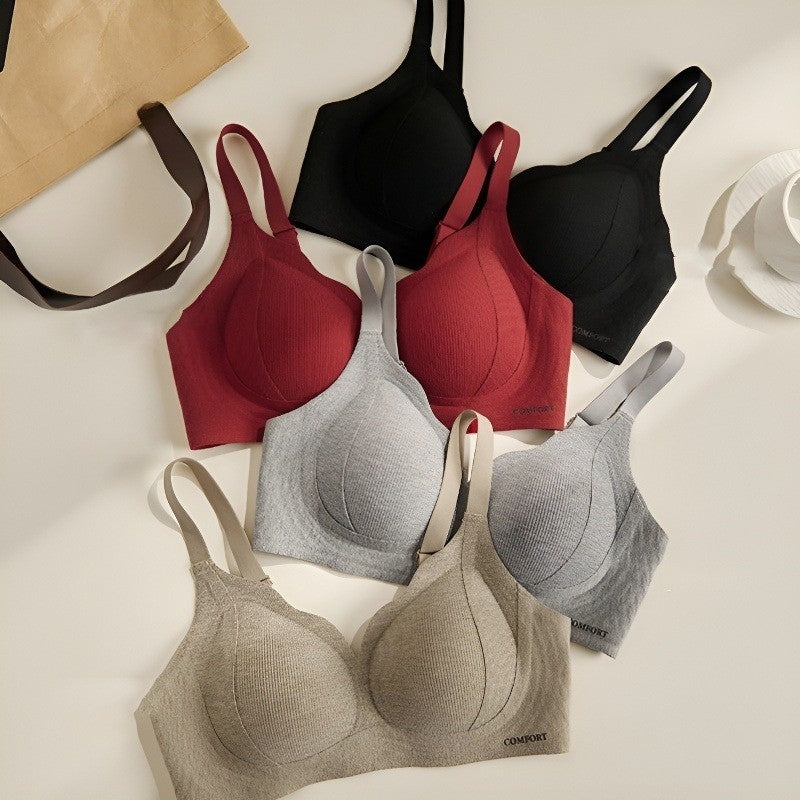 『Brelira』Wireless Minimizer Bra Seamless Fixed Cup Minimizer Anti Sagging Soft Support Women Underwear